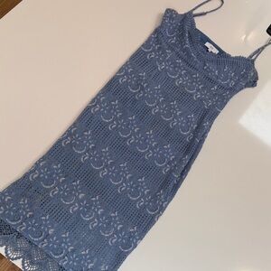 NSR Blue Floral Lace Dress